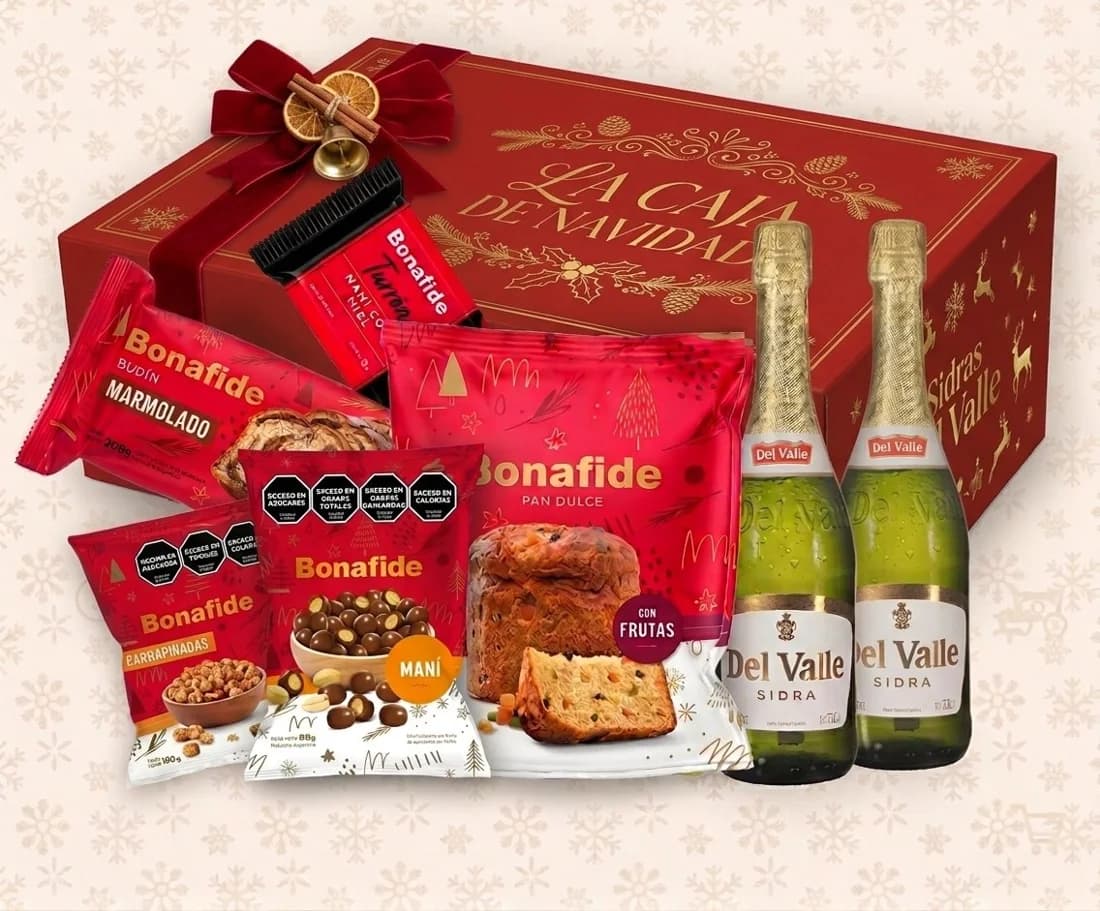 Caja Gran Brindis: caja con sus productos