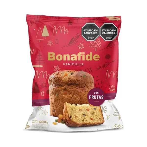 Pan dulce Bonafide con frutas